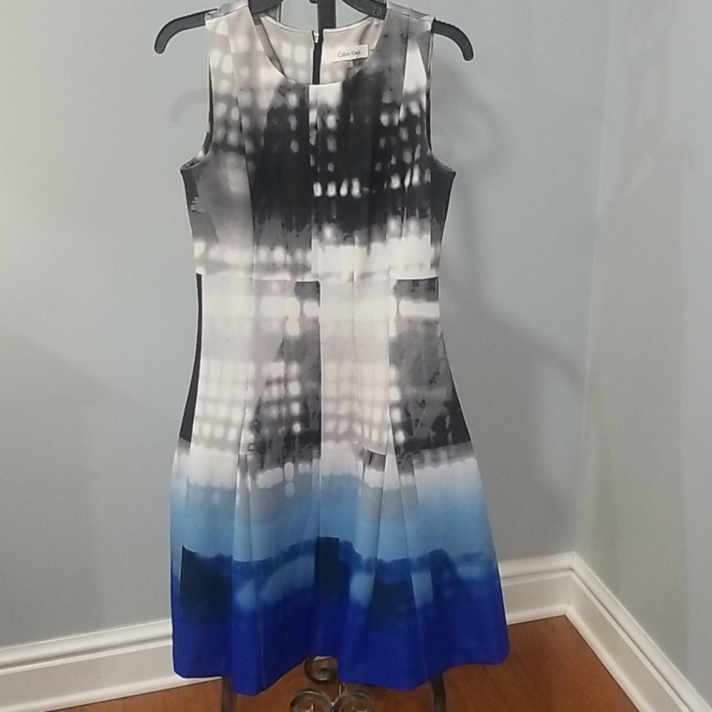 Abstract patterned dress by Calvin Klein